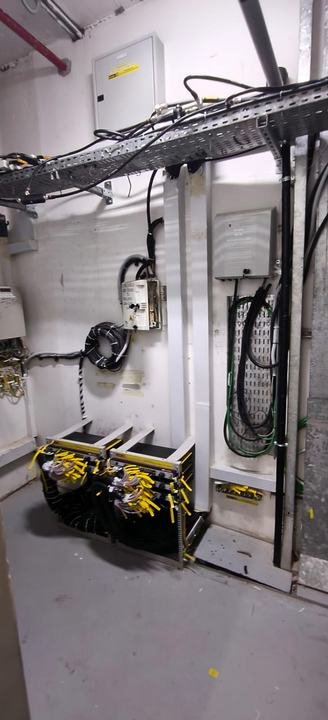 Equipment rack in a GSM room