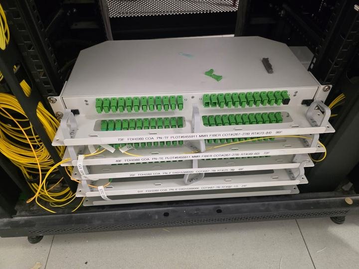 Stacked ODF panels with SC/APC adapters