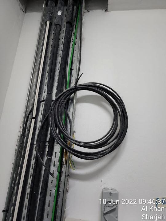 Fiber laid in a riser tray