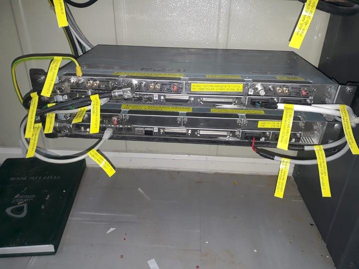 NEC iPASOLINK microwave IDUs, labeled link by link