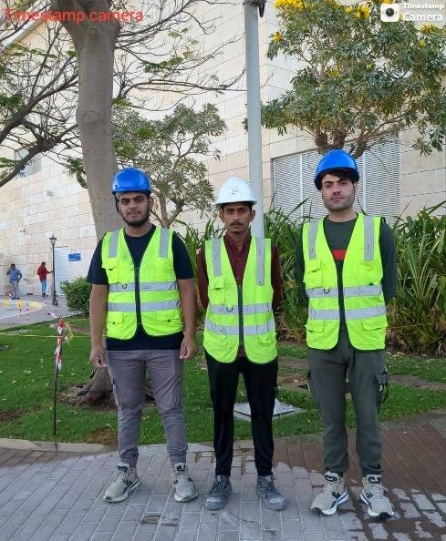 Rooftop installation team