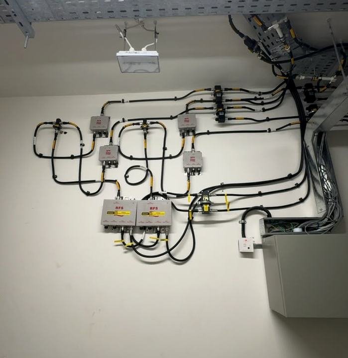 RF splitter wall layout